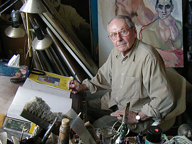 Peter Flinsch in his studio