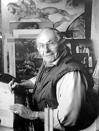 Peter Flinsch in his studio